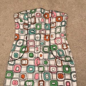 Strapless A-line sundress